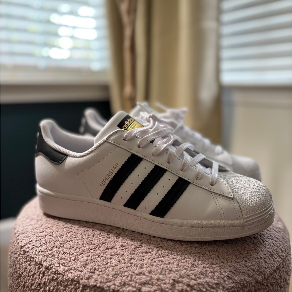 Adidas Superstar White with Black Stripes